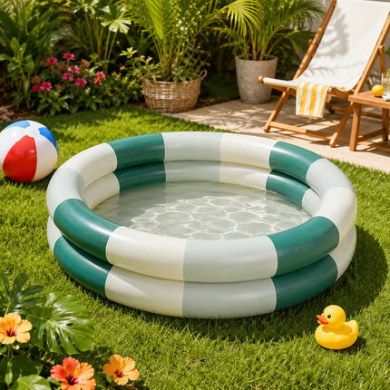 1PC Inflatable Pool, 2 in 1 Ball Pit Round Pool Soft Bottom, Portable Foldable Summer Outdoor Garden Water Play