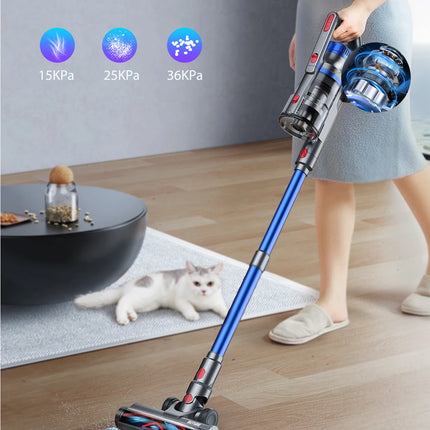 55 Mins 36KPA Suction Power 450W Cordless vacuum cleaners for pet home appliance 1.2L Dust Cup Removable Battery Handheld JR500