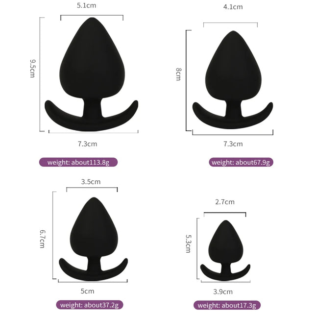 Anal Plug Safe Silicone Dildo Anal Butt Plugs G Spot Stimulation Unisex Wearable Stopper Adults Sex Toys for Men/Women