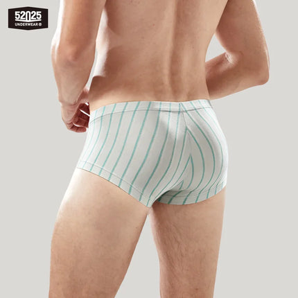 52025 Premium Striped Modal Boxers – Enhanced Large Support Pouch, Ultra-Smooth Ribbed Texture and Sculpted Comfortable Fit