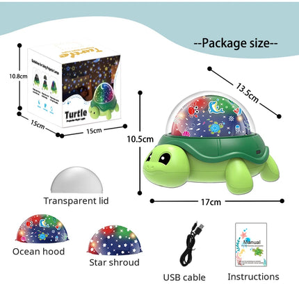 Good Luck Turtle Starry Sky Light，Star Projector Night Light for Kids，360 Degree Rotation Gift Toys