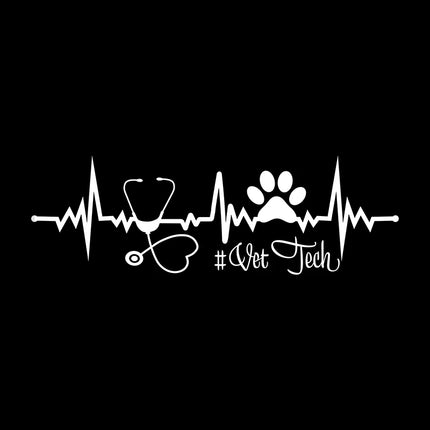 Dog and Cat Silhouette Heartbeat Vinyl Wall Stickers Pet Veterinary Shop Window Decal Car Laptop Removable Decal Veterinary Gift