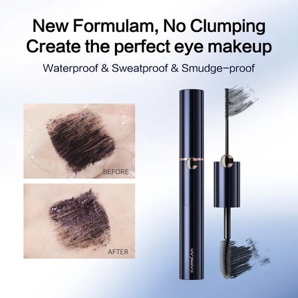 CARSLAN Dual Head 3D Mascara Curling Volume Up&Down Lashes Thick Lengthening Eyelashes Waterproof Long-wearing Mascara Makeup