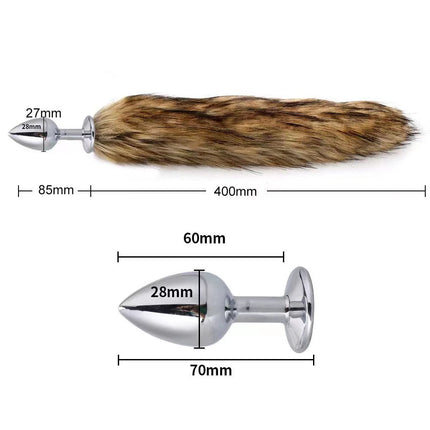 Sexy Fox Tail Anal Plug Anal Toy For Women Adult Sex Product Men Butt Plugs Stainles Steel Anal Plug Cosplay Sex Toys For Couple