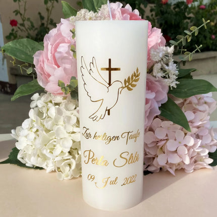 Zur Taufe alles Liebe German Custom Holy Baptism Decorations Gift Candle decorations Vinyl Decals Stickers ( Candle not included