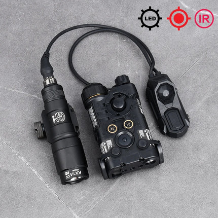 Tactical LED Flashlight Combo L3 NGAL M600 M300 PEQ15 Light with Pressure AXON Switch Fit 20mm Rail for Outdoor Use