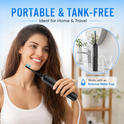 3 in 1 Electric Toothbrush With Water Flosser Cleaning Kit with 7 Modes IPX7 Waterproof Teeth Cleaner For Travel and Home