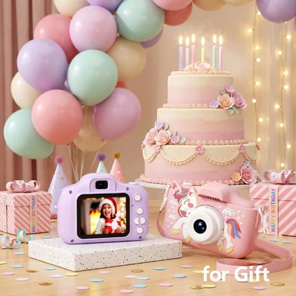 Vyvylabs 2026 Upgraded Mini Kid Photo Camera with Music 1080P Digital Video Camera Festival Birthday Gifts for Girls and Boys