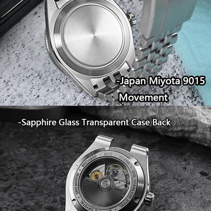 San Martin 37.5mm 40mm Classic Simple Dial Men Diver Watch Miyota 9015 Luxury Automatic Mechanical Watch Waterproof 200m SN0148