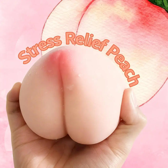 "Juicy Peach" Realistic Silicone Masturbator for Men – Squeezable Adult Sex Toy for Stress Relief