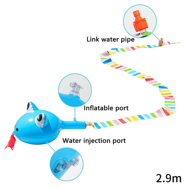 1PC Vibrant Large Plastic Snake Water Play Sprinkler，Inflatable toys，Giant Inflatable Snake Sprinkler