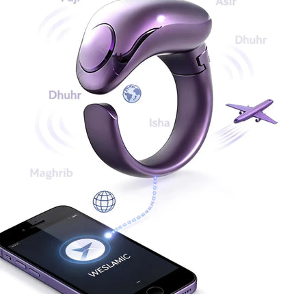 Weslamic new arrivals electronics itasbih ring black tasbeeh counter zikr smart ring electronics product hajj and umrah prayer