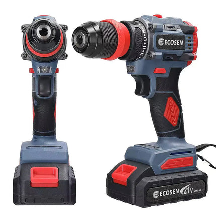 Furadeira Parafusadeira Brushless 21V 85N.m Com 2 Baterias, Kit Completo Com Acessórios E Carregador Bivolt
