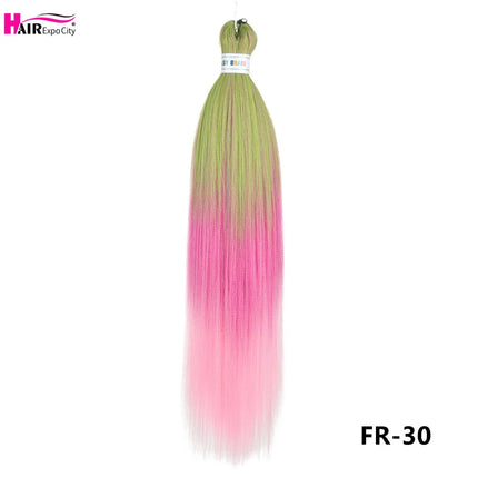 Easy Braids 26Inch Synthetic Jumbo Braids Hair Extensions Ombre Colorful Braiding Hair Pre Stretched Hair Expo City