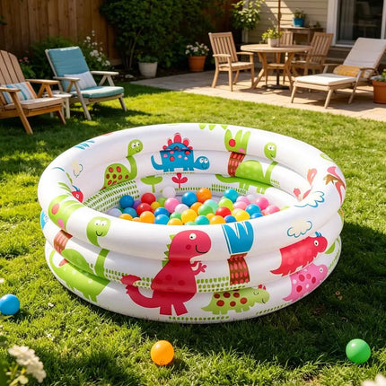 1PC Round Inflatable Ball Pit Pool Dinosaur Pattern PVC Water Pool Portable Outdoor Garden Swimming Pool