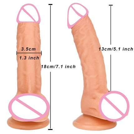 Super Realistic Dildo Sliding Foreskin Penis Penetration Anal Sex Toys Flexible Dick Dildos Sexy Adult Female Masturbation Toys