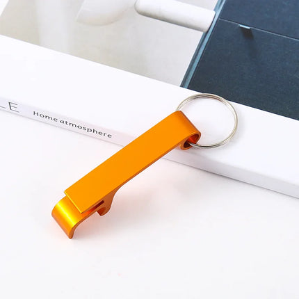 Portable Beer Bottle Opener Keychain Mini Pocket Metal Beverage Bottle Opener Custom Logo Promotional Gift Personalized Giveaway