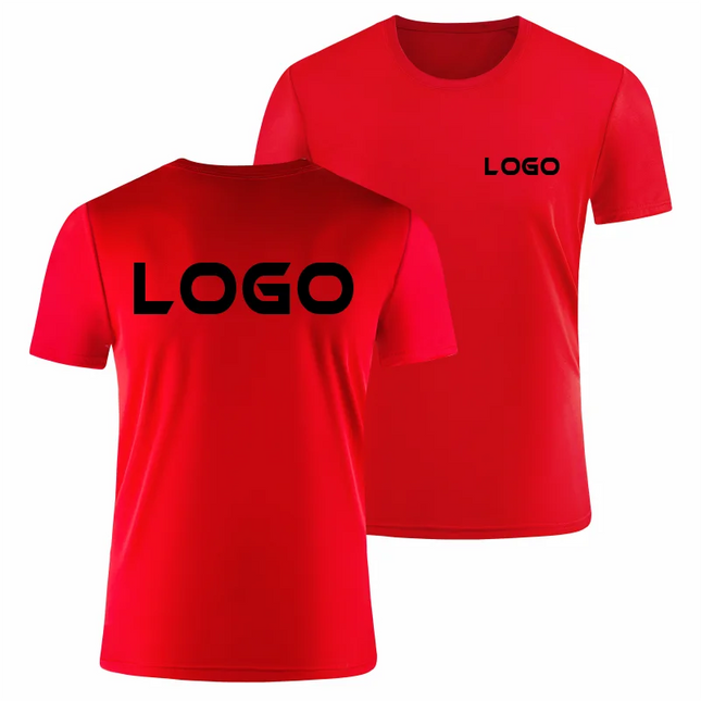 Summer Quick-Dry T-Shirt Round Neck Solid Color Marathon Team Shirt Sportswear Custom Shirt Embroidery Printing Exclusive LOGO