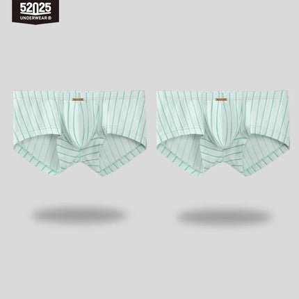 52025 Premium Striped Modal Boxers – Enhanced Large Support Pouch, Ultra-Smooth Ribbed Texture and Sculpted Comfortable Fit