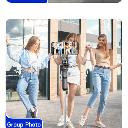FANGTUOSI 1.7M wireless convenient remote control selfie Handheld gimbalstick tripod foldable stand with light smartphone stand