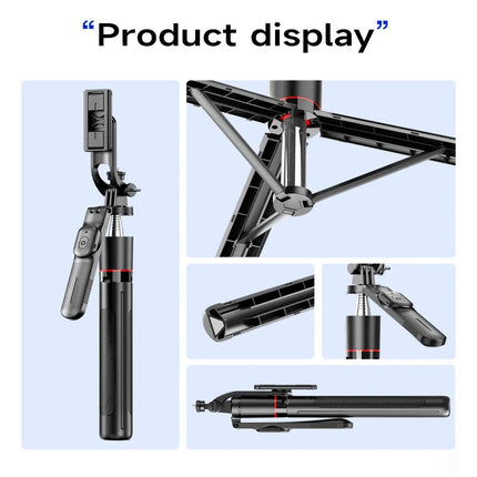 FANGTUOSI 1.7M wireless convenient remote control selfie Handheld gimbalstick tripod foldable stand with light smartphone stand
