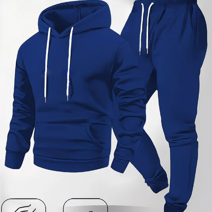 Men's Casual Sport Hoodie And Long Sweatpants Two-Piece Set Perfect for Outdoor Sports And Leisurely Strolls