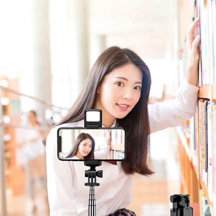 Portable Bluetooth Selfie Tripod Retractable Multifunctional Phone Holde With Selfie light Wireless Remote Bracket Shutter