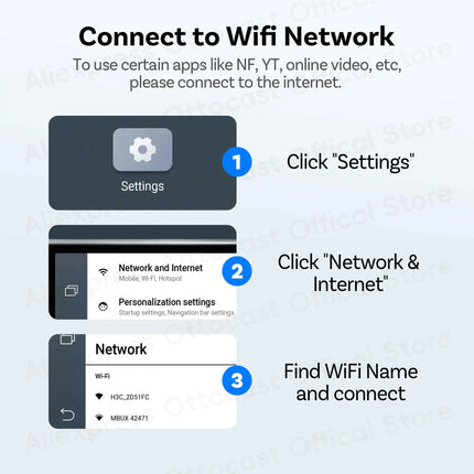Ottocast Play2Video Ultra/Express Wireless CarPlay Android Auto Adapter Android AI Box for Netflix Youtube Spotify Accessories