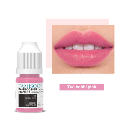 FAMISOO 5ml Tattoo Lip Tattoo Permanent Makeup Eyebrow Lip Liner Cosmetic Tattoo Color Pigment Supplement