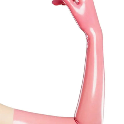 latex fetish gloves women  gummi wetlook long opera sexy glooves