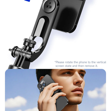 FANGTUOSI 1.7M wireless convenient remote control selfie Handheld gimbalstick tripod foldable stand with light smartphone stand