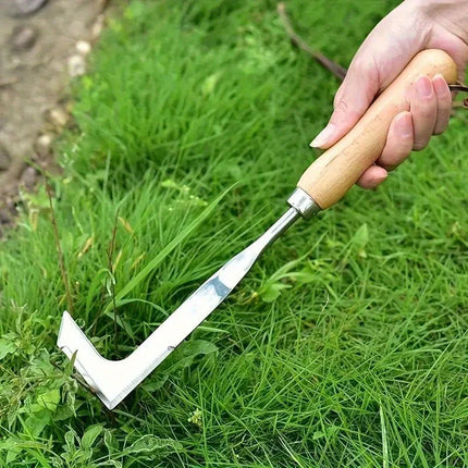 Stainless Steel Gap Weeding Tool L-Shaped Garden Weeder Hand Tool for Pavement Crack Weed Removal Yard Patio Driveway Lawn Care