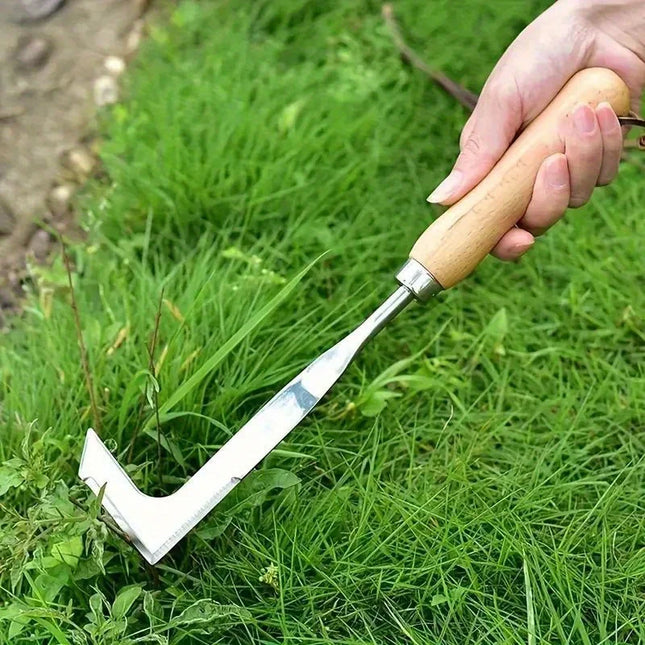 Stainless Steel Gap Weeding Tool L-Shaped Garden Weeder Hand Tool for Pavement Crack Weed Removal Yard Patio Driveway Lawn Care