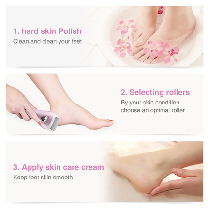 Pritech Foot Callus Dead Skin Remover Rechargeable Electric Pedicure Tools Professional Hard Cracked Dry Skin Spa for Bath