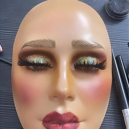 Makeup Full Face Practice Model 5D Silicone Bionic Skin Mannequin Eye eyebrow Eyelash Eyeshadow for beginner Makeup Artist