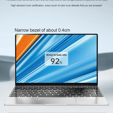 New Ultra Slim Laptop 14.1" 16GB RAM 2TB SSD Intel N3700 Gaming PC 1920*1080 Display Office Study Computer PC Windows 11 Pro