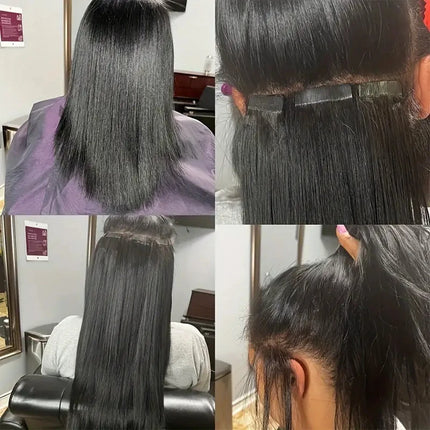 Straight Tape In 100% Real Remy Human Hair Brazilian Human Hair Extensions Skin Weft Adhesive Tape Hair Extensions 50G/set 20pcs