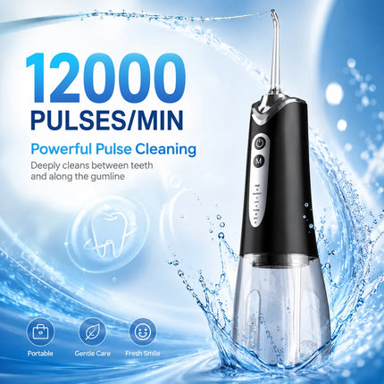 Portable Wireless Water Flosser 300ml Oral Irrigator 5 Modes 4 Nozzles IPX7 Waterproof Deep Cleaning Of the Mouth And Teeth New