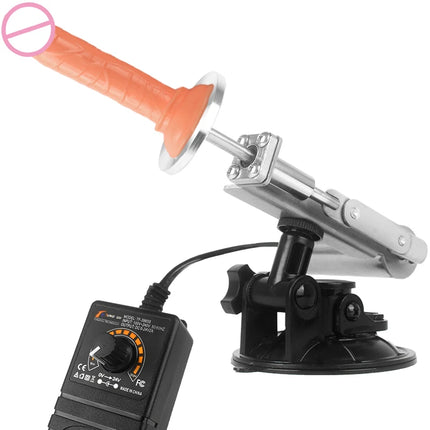 39mm Stroke Mini Telescopic Sex Machine Set with Dildo & 60mm Plate Female Masturbation Sexual Kit Reciprocating Linear Actuator
