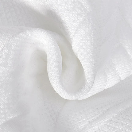 Girl's white twisted flower knitted polo shirt with long sleeved textured collar top, for gifting and going out.