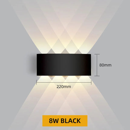 Aluminum LED Wall Lamp Waterproof IP65 interior wall light Up and Down Outdoor Garden Lights Bedroom Living Room Stairs Lighting