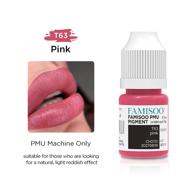 FAMISOO 5ml Tattoo Lip Tattoo Permanent Makeup Eyebrow Lip Liner Cosmetic Tattoo Color Pigment Supplement