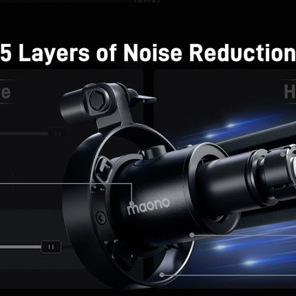 maono PD300X Dynamic Microphone XLR USB Podcast Recording Mic 192kHz24bit for Content Creation Home Audio Studio Noise Reduction