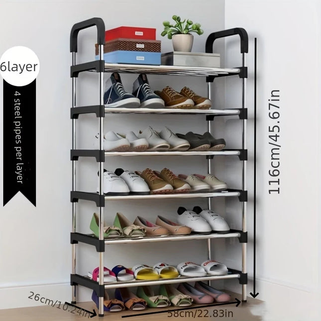 Family Organization 6/7/8 Layers of Shoe Racks, Simple Assembly, Large Capacity Storage, Suitable for Multiple Shoe Storage