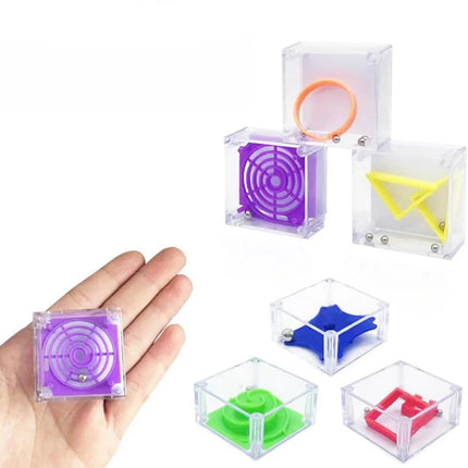 24Pcs for Kids Adults Enjoy Fun Balance IQ Mini Maze Game Cube Puzzle 3D Brain Maze Toy with Box Puzzles Party Favors