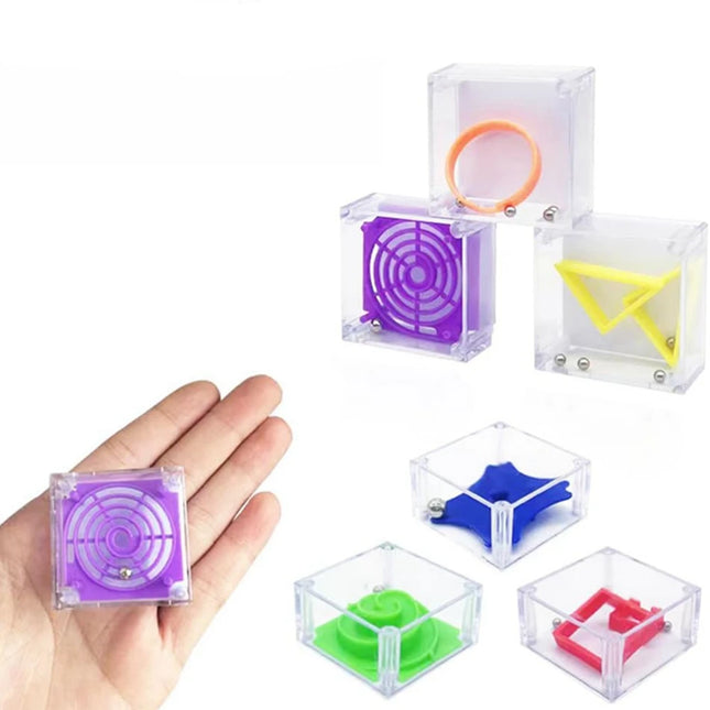 24Pcs for Kids Adults Enjoy Fun Balance IQ Mini Maze Game Cube Puzzle 3D Brain Maze Toy with Box Puzzles Party Favors