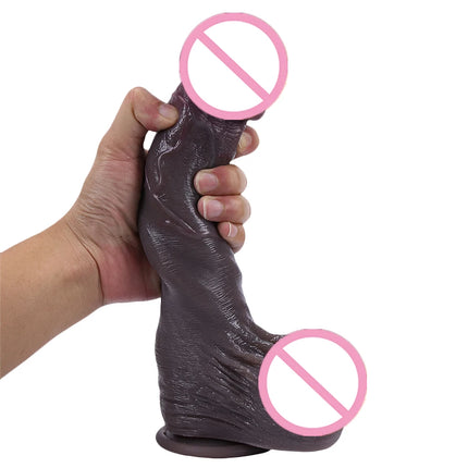 New Skin Double Penetration Realistic Dildo Big Huge Penis Suction Cup Cock Dick Anal Plug Sex Toys For Women Prostate Massager