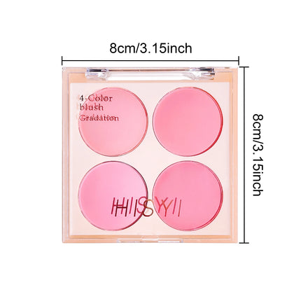 Smart 4-Color Matte Blush Palette – Natural Glow, Easy to Blend, Lightweight Cheek Color for Nude Makeup & Festival Looks