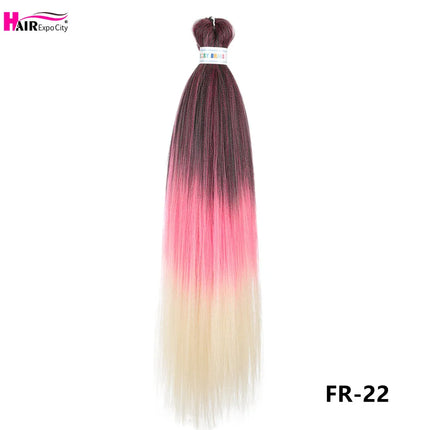Easy Braids 26Inch Synthetic Jumbo Braids Hair Extensions Ombre Colorful Braiding Hair Pre Stretched Hair Expo City