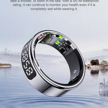 SITOPWEAR 2025 Smart Ring With Display,Men Women Couple Smartring,Heart Rate Monitor,Sleep Step Sport Tracker Smart Praise Ring